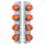 SS Front Air Cleaner Bracket With 8X 17 LED Watermelon Lights & SS Bezels For Peterbilt-Amber LED/Da