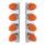 SS Front Air Cleaner Bracket With 8X 19 LED Watermelon Lights & Bezels For Peterbilt-Amber LED/Dark