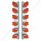 SS Front Air Cleaner Bracket With 12X 19 LED Watermelon Lights & Visors For Peterbilt-Amber LED/Dark