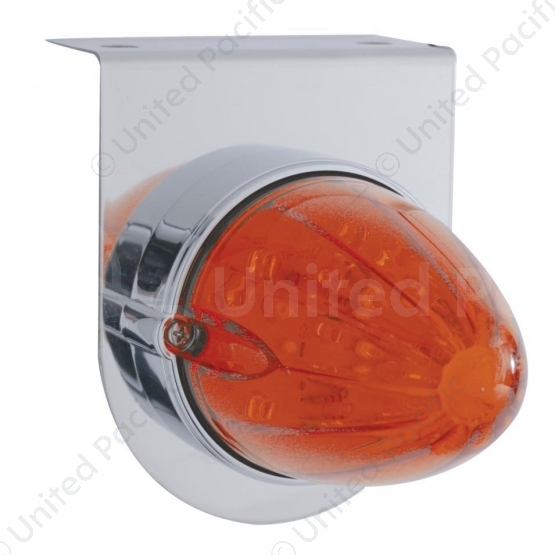 Stainless Light Bracket With 19 LED Watermelon Light - Amber LED/Dark Amber Lens