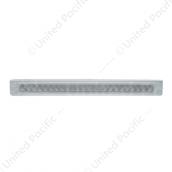Stainless Light Bracket With 23 SMD LED 17-1/4" Light Bar & Bezel - Red LED/Clear Lens