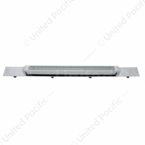 Chrome Top Mud Flap Plate With 23 SMD LED Light Bar & Bezel - Red LED (Each)