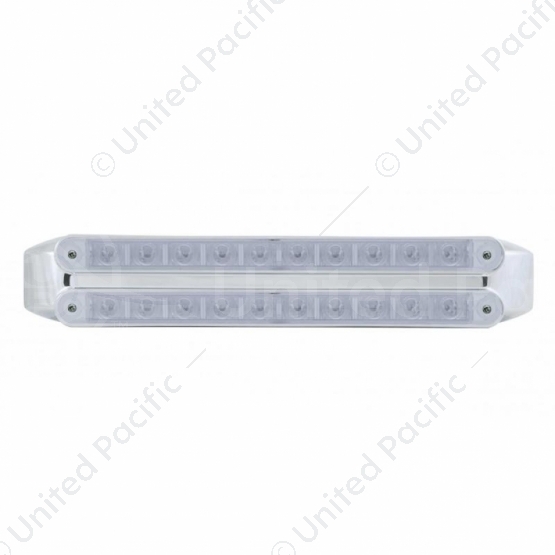 Dual 10 LED 9" Light Bars - Amber & Red LED/Clear Lens