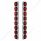 SS Rear Air Cleaner Bracket With 16X 9 LED 2" Lights For Peterbilt-Red LED & Lens