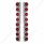 SS Rear Air Cleaner Bracket With 16X 9 LED 2" Reflector Lights & Bezels For Peterbilt-Red LED & Lens