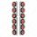 SS Rear Air Cleaner Bracket With 12X 9 LED 2" Reflector Lights For Peterbilt-Red LED/Clear Lens
