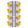 SS Front Air Cleaner Bracket With 8X 17 LED Reflector Lights & Visors For Peterbilt-Amber LED & Lens
