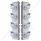 SS Front Air Cleaner Bracket With 8X 17 LED Reflector Lights & Visors For Peterbilt-Amber LED/Clear
