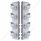 SS Front Air Cleaner Bracket With 8X 17 Amber LED Dual Function Reflector Lights & Visors For Peterb