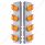 SS Front Air Cleaner Bracket With 8X 17 LED Watermelon Lights & Visors For Peterbilt-Amber LED & Len
