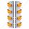 SS Front Air Cleaner Bracket With 8X 17 LED Reflector Watermelon Lights & Visors For Peterbilt-Amber