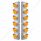 SS Front Air Cleaner Bracket With 12X 17 LED Reflector Watermelon Lights & Visors For Peterbilt-Ambe