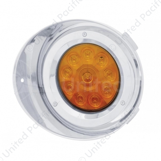 10 LED Freightliner Daytime Running Light Conversion Kit Without Visor (Driver) - Amber LED/Amber Le