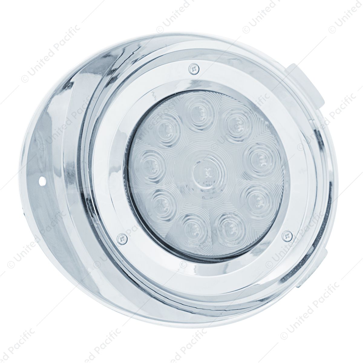 10 LED Freightliner Daytime Running Light Conversion Kit Without Visor (Driver) - Amber LED/Clear Le