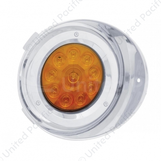 10 LED DRL Conversion Kit Without Visor For Pre-2005 Freightliner Century- Passenger -Amber LED & Le