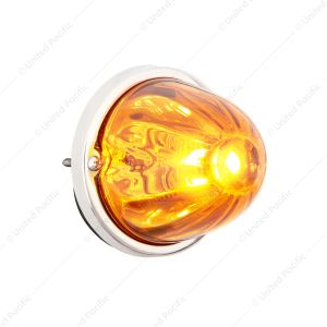 UltraBurst Glass Watermelon Flush Mount Kit With 18 LED Bulb-Amber LED/Amber Lens
