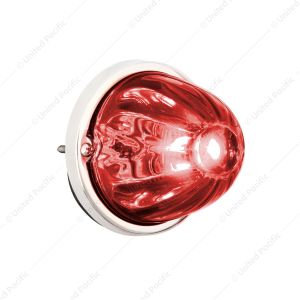 UltraBurst Glass Watermelon Flush Mount Kit With 18 LED Bulb-Red LED/Red Lens