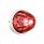 UltraBurst Glass Watermelon Flush Mount Kit With 18 LED Bulb-Red LED/Red Lens