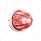 UltraBurst Glass Watermelon Flush Mount Kit With 18 LED Bulb-Red LED/Clear Lens