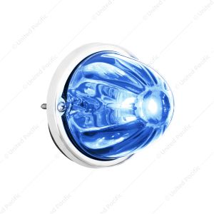 UltraBurst Glass Watermelon Flush Mount Kit With 18 LED Bulb-Blue LED/Clear Lens