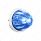 UltraBurst Glass Watermelon Flush Mount Kit With 18 LED Bulb-Blue LED/Clear Lens