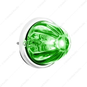 UltraBurst Glass Watermelon Flush Mount Kit With 18 LED Bulb-Green LED/Clear Lens