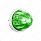 UltraBurst Glass Watermelon Flush Mount Kit With 18 LED Bulb-Green LED/Clear Lens