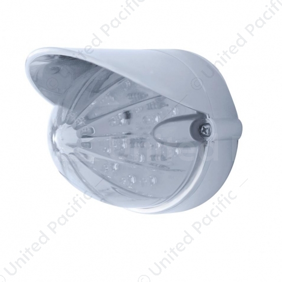 19 LED Watermelon Flush Mount Kit With Visor - Amber LED/Clear Lens