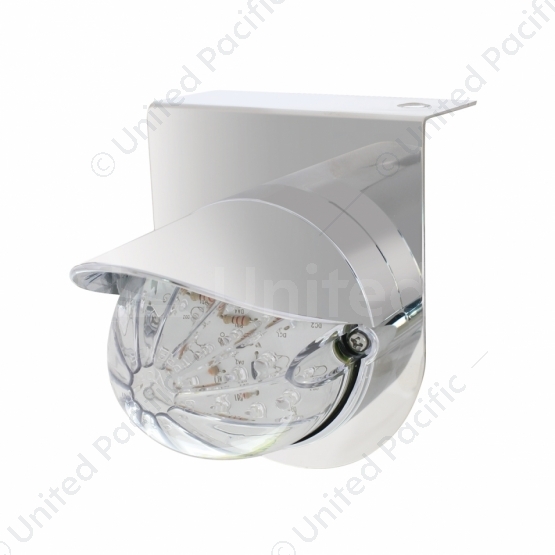 Stainless Light Bracket With 19 LED Bullet Style Grakon 1000 Light & Visor - Amber LED/Clear Lens