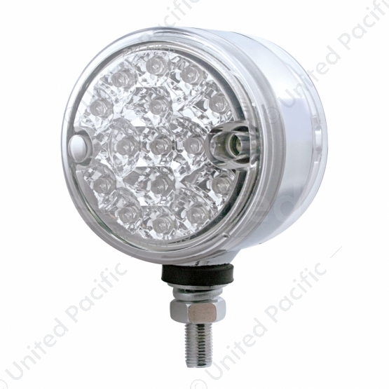 30 LED 3" Dual Function Reflector Double Face Light - Amber LED/Clear Lens