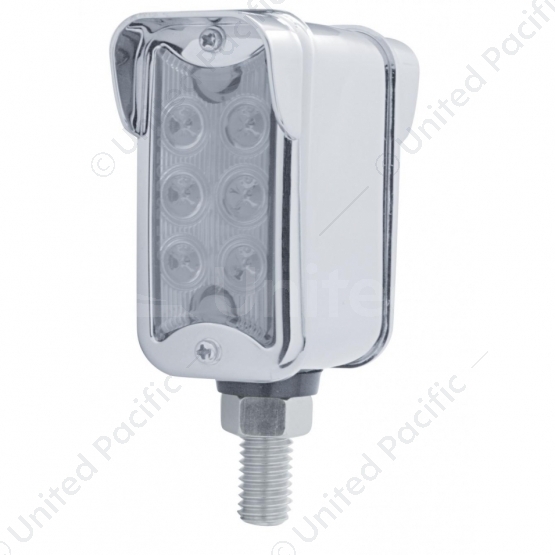 12 LED Dual Function Double Face Light W/Visor - Vertical Mount - Amber LED/Clear Lens