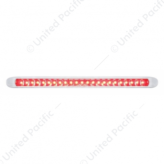 23 LED 17-1/4" Reflector Light Bar With Bezel (Stop, Turn & Tail) - Red LED/Red Lens