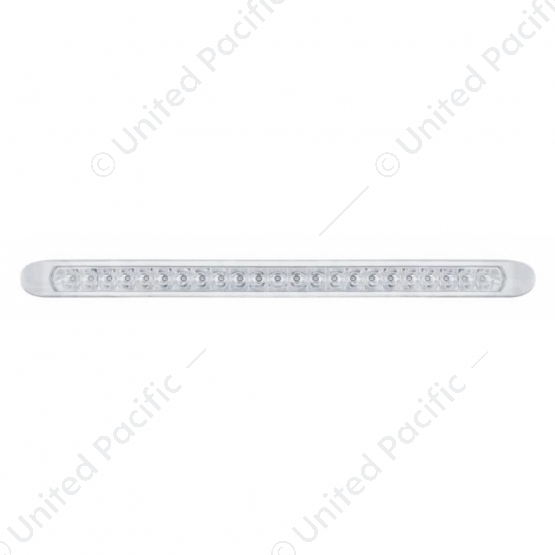 23 LED 17-1/4" Reflector Turn Signal Light Bar With Bezel - Amber LED/Clear Lens