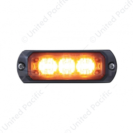 3 LED Mini Warning Light - Amber LED (Bulk)