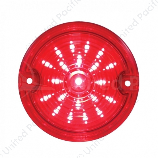 21 LED 3-1/4" Dual Function Signal Light For Harley Motorcycle With 1157 Plug - Red LED/Red Lens