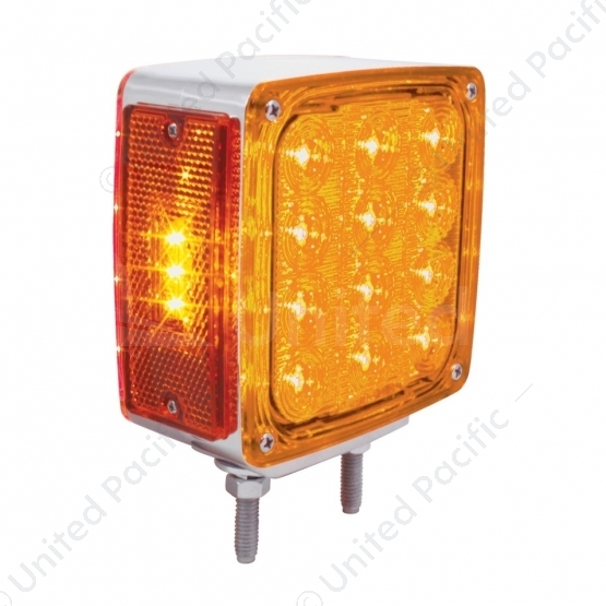 27 LED Double Face Turn Signal Light (Passenger) - Amber & Red LED/Amber & Red Lens