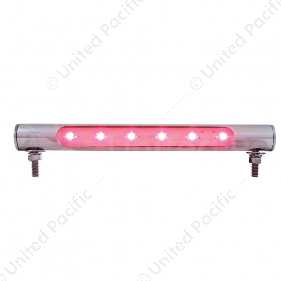6 LED Stainless Steel Tube Light - Red LED