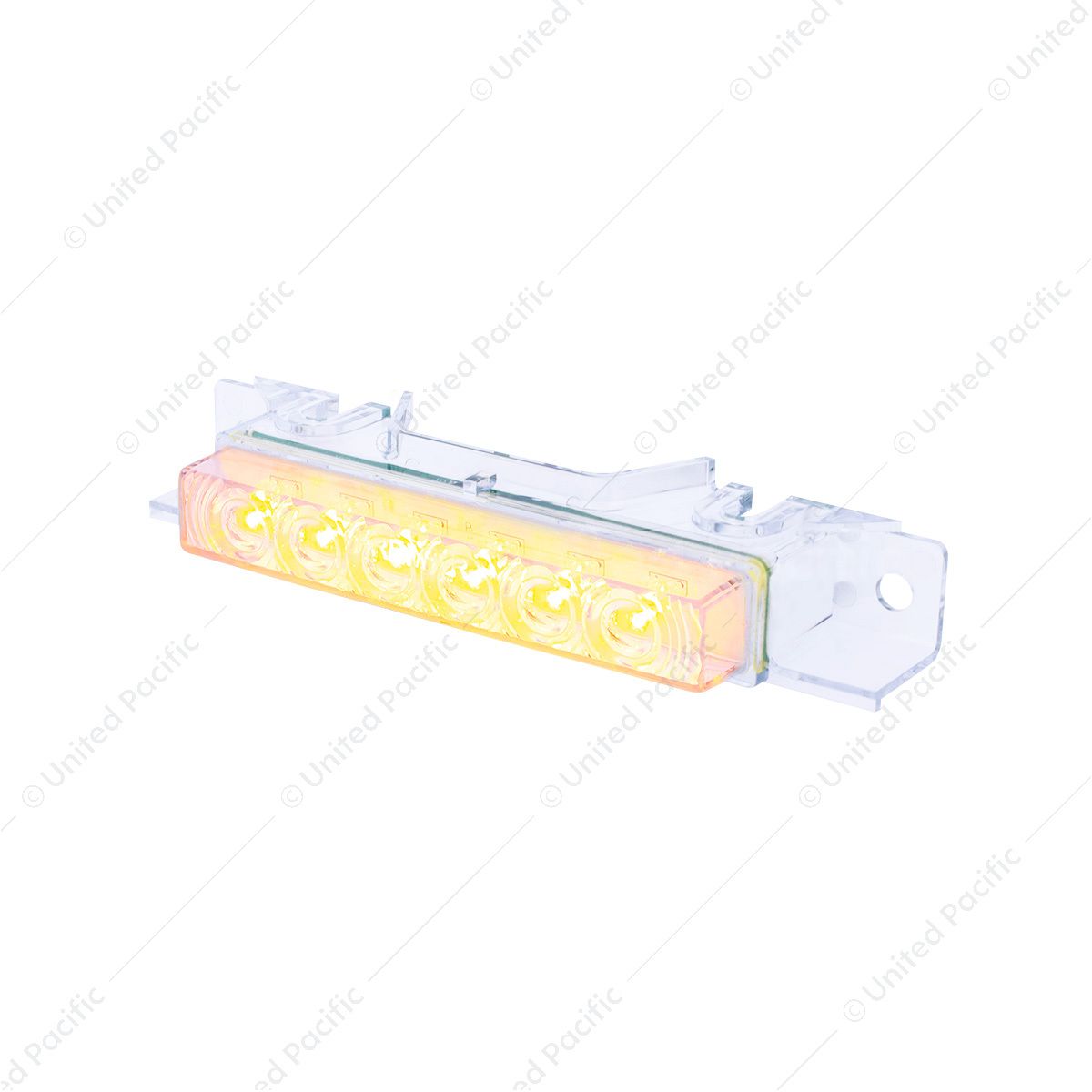 6 LED Exterior Visor Light For 1996-2024 Volvo VNL-Amber LED/Clear Lens