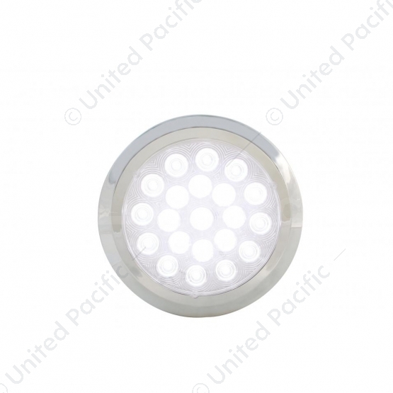 21 High Power LED 6-1/4" Dome Light With Bezel (Bulk)