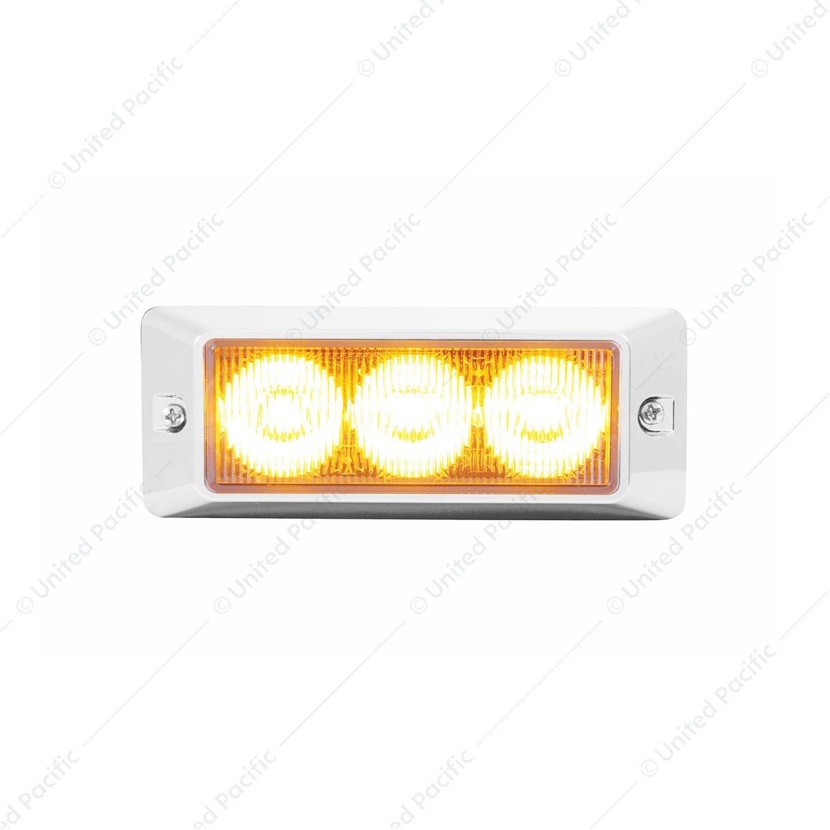 3 High Power LED Warning Light - Amber LED