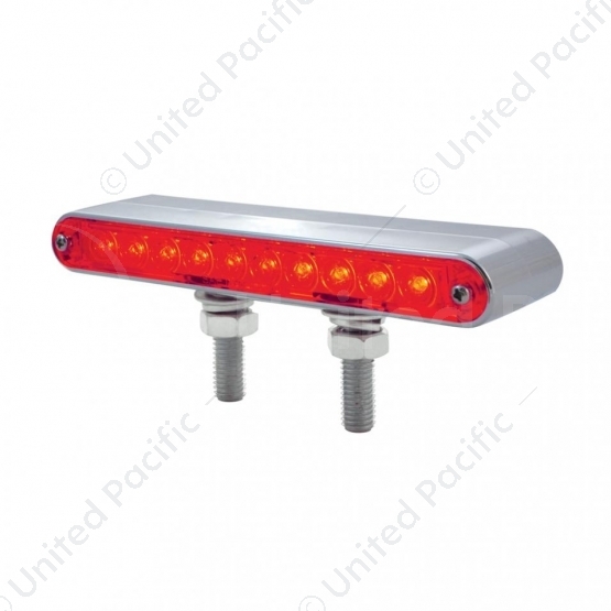 20 LED 6-1/2" Double Face Light Bar - Amber & Red LED/Amber & Red Lens