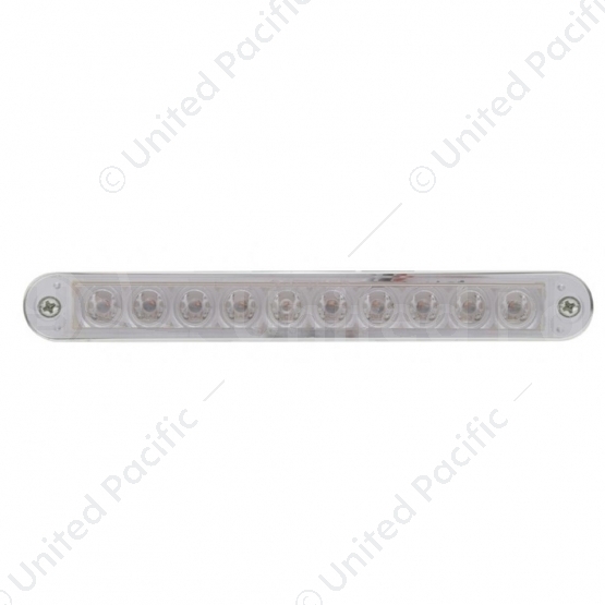 10 LED 6-1/2" Light Bar With Bezel (Stop, Turn & Tail) - Red LED/Clear Lens