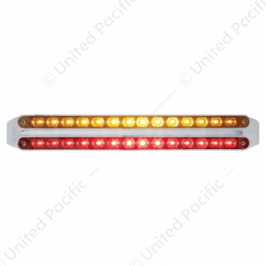 Dual 14 LED 12" Light Bars - Amber & Red LED