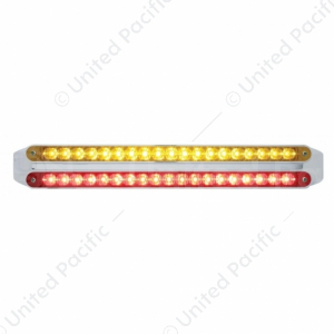 Dual 19 LED 12" Reflector Light Bars - Amber & Red LED