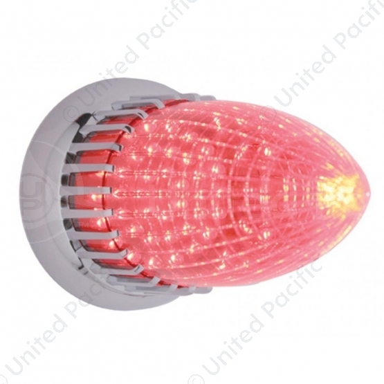40 Red LED Vintage Torpedo Flush Mount Light - Red LED/Red Lens