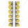 SS Front Air Cleaner Bracket With 12X 19 LED Reflector Lights & Visors For Peterbilt-Amber LED & Len