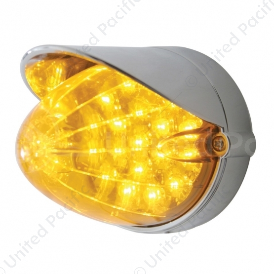 19 LED Reflector Grakon 1000 Flush Mount Kit With Visor - Amber LED/Amber Lens