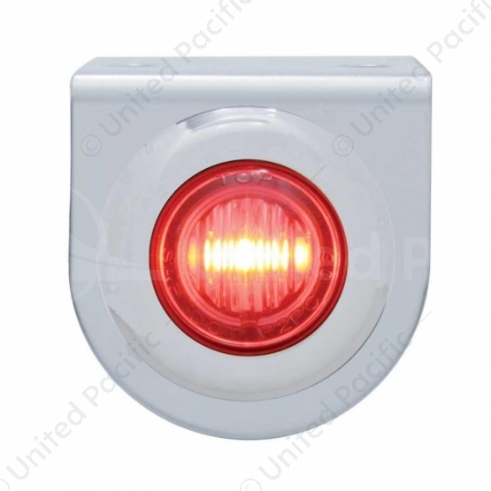 Stainless Light Bracket With 3 LED 3/4" Mini Light - Red LED/Red Lens