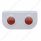 Stainless Light Bracket With 2X 3 LED 3/4" Mini Lights - Red LED/Red Lens