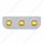 Stainless Light Bracket With 3X 3 LED 3/4" Mini Lights - Amber LED/Amber Lens